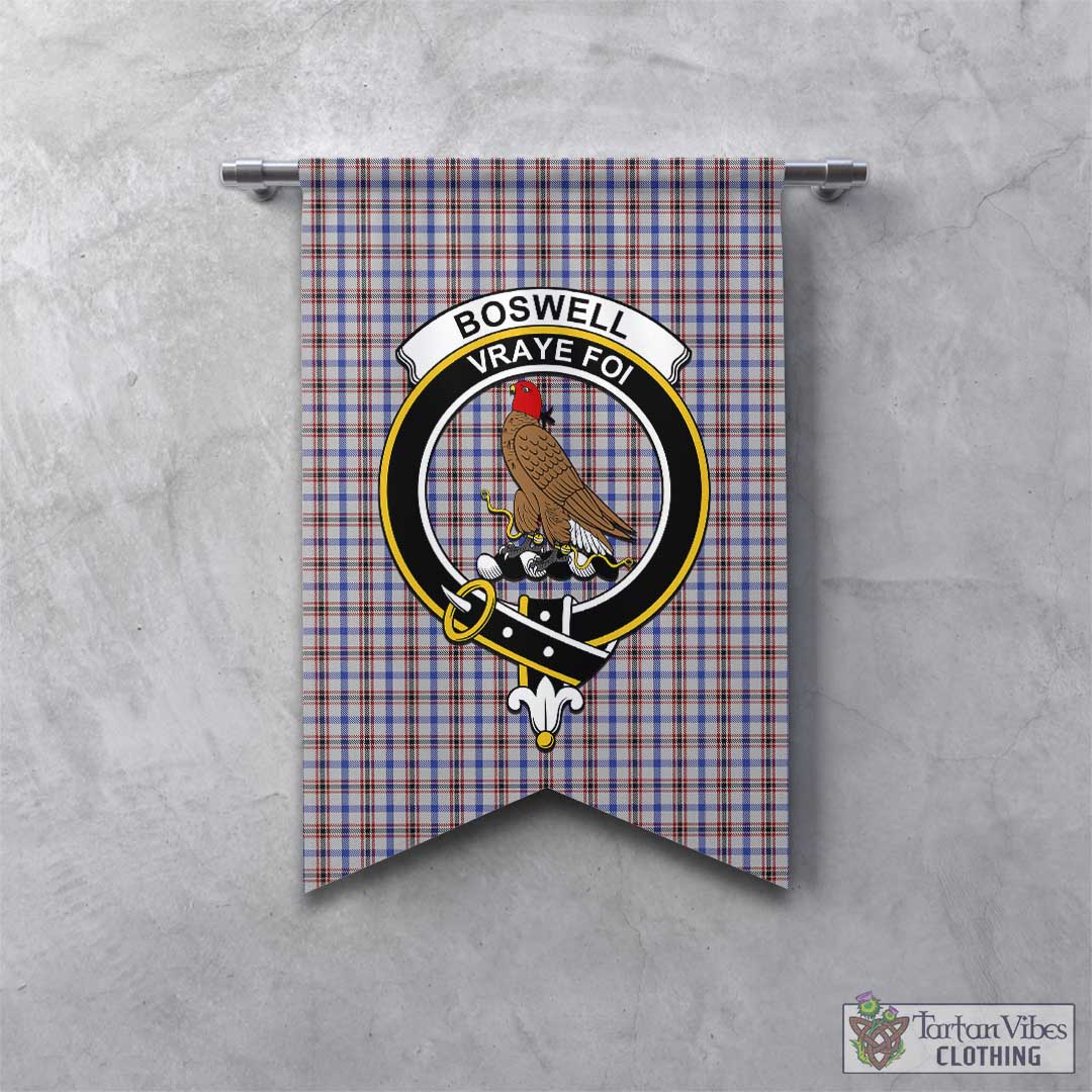 Boswell Tartan Gonfalon, Tartan Banner with Family Crest - Tartan Vibes Clothing