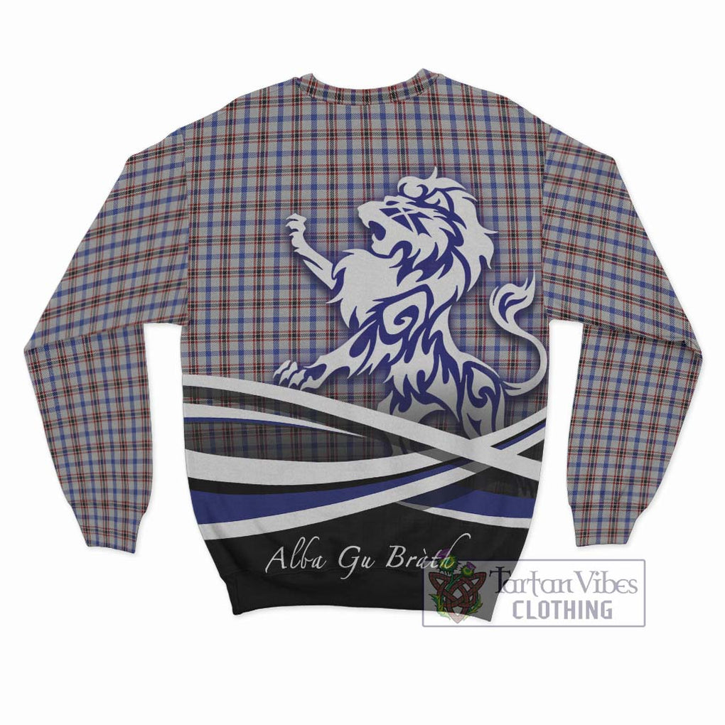 Boswell Tartan Sweatshirt with Alba Gu Brath Regal Lion Emblem - Tartan Vibes Clothing