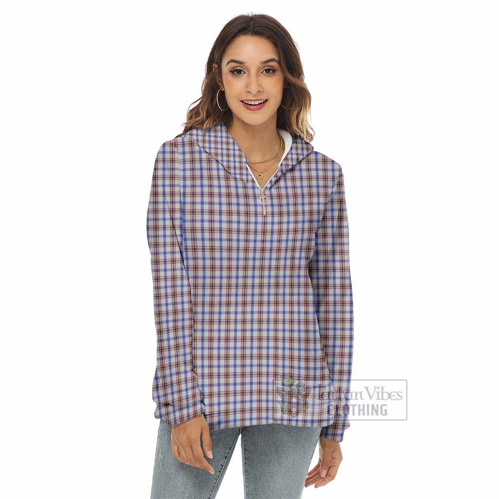 Boswell Tartan Women's Borg Fleece Hoodie with Half Zip - Tartan Vibes Clothing