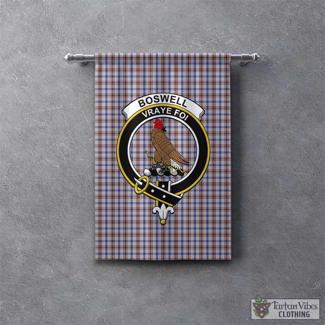 Boswell Tartan Gonfalon, Tartan Banner with Family Crest - Tartan Vibes Clothing