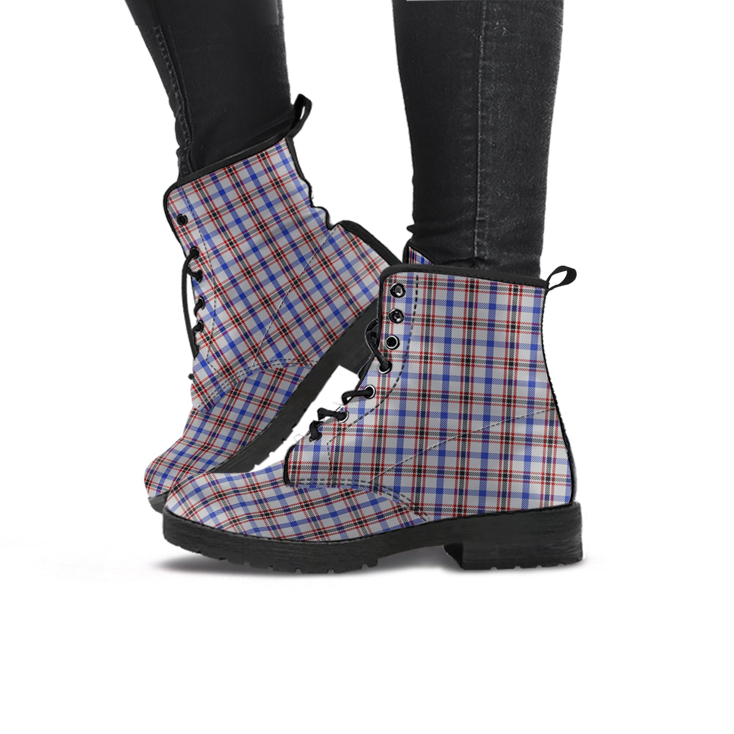 Boswell Tartan Leather Boots - Tartan Vibes Clothing