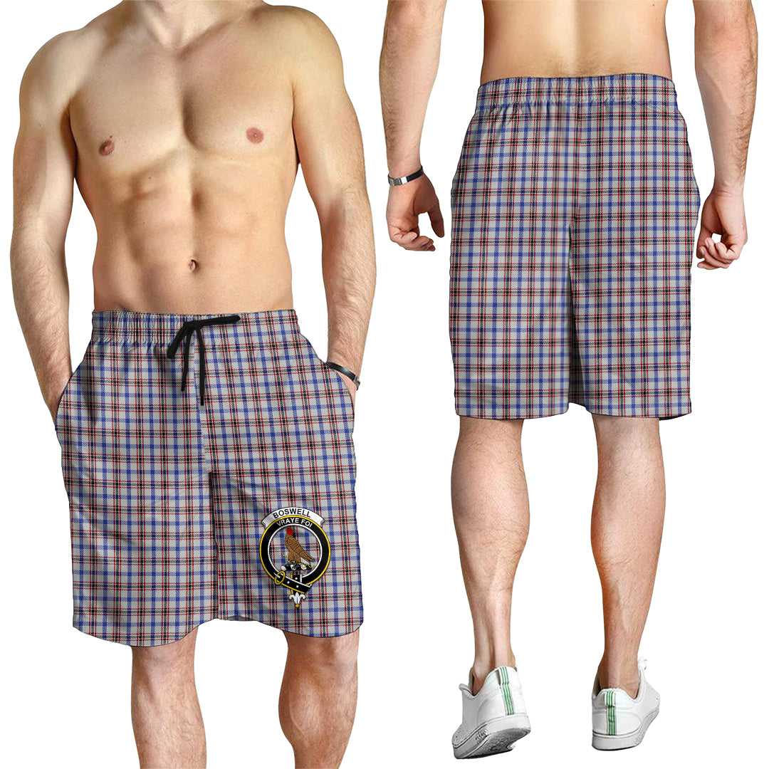 Boswell Tartan Mens Shorts with Family Crest - Tartan Vibes Clothing
