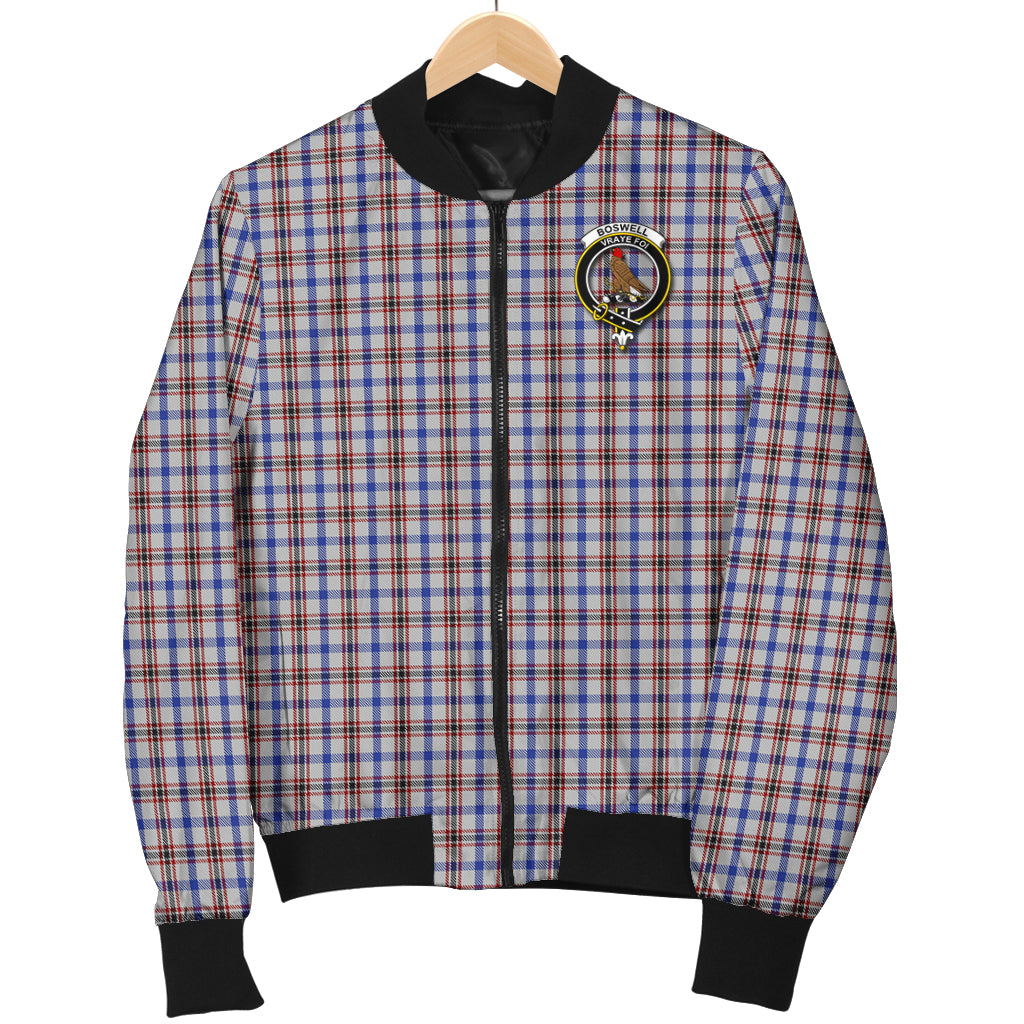 Boswell Tartan Bomber Jacket with Family Crest - Tartanvibesclothing