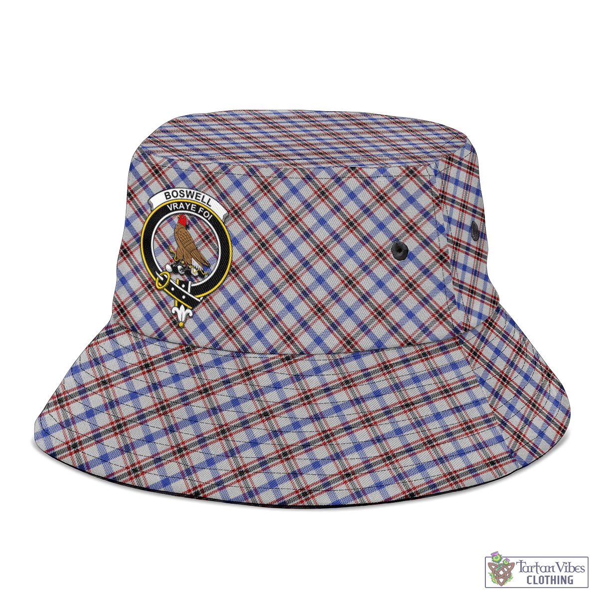 Boswell Tartan Bucket Hat with Family Crest - Tartan Vibes Clothing