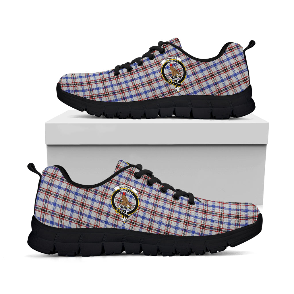 Boswell Tartan Sneakers with Family Crest - Tartan Vibes Clothing