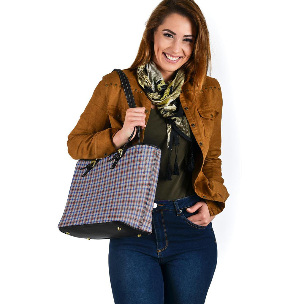 Boswell Tartan Leather Tote Bag - Tartan Vibes Clothing