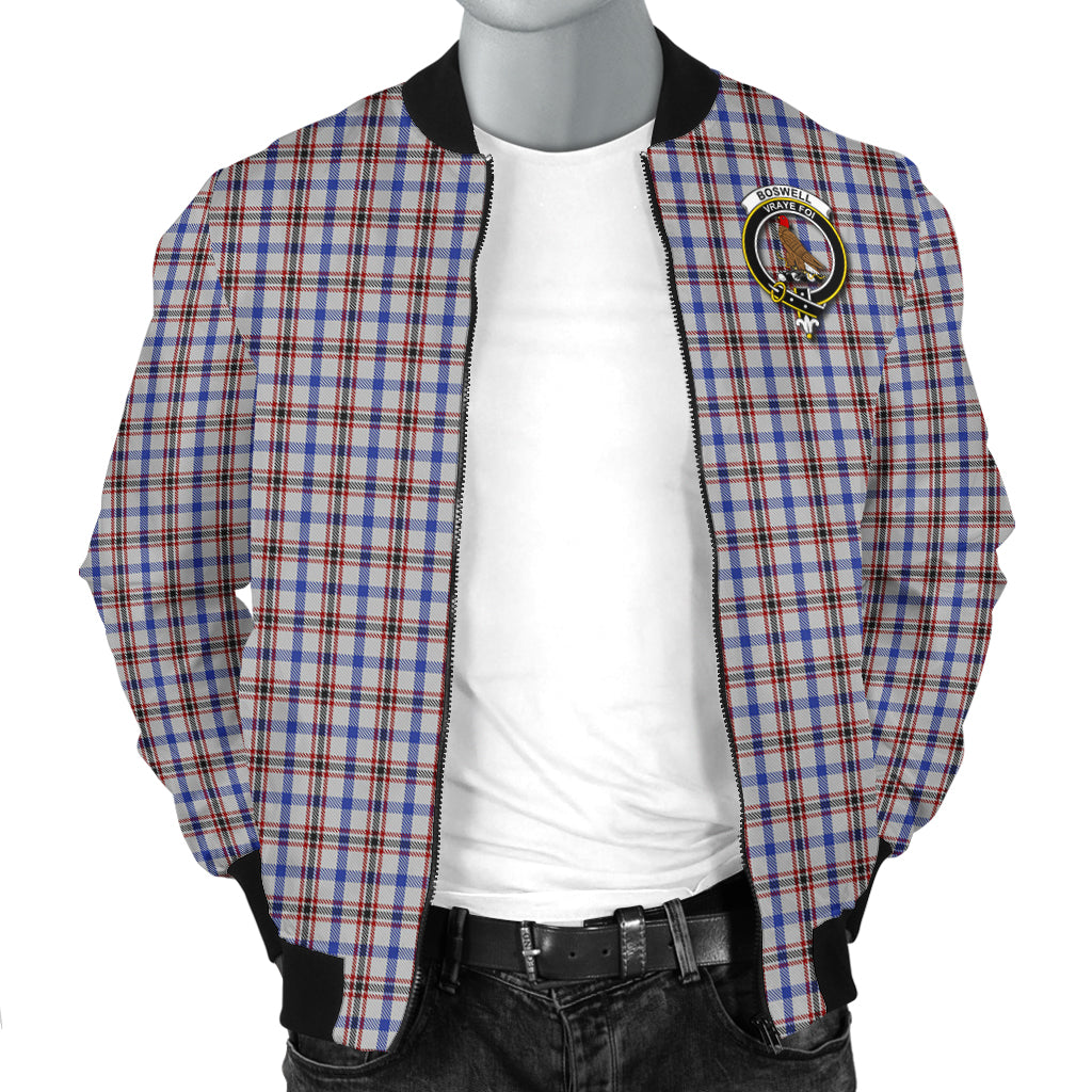 Boswell Tartan Bomber Jacket with Family Crest - Tartanvibesclothing
