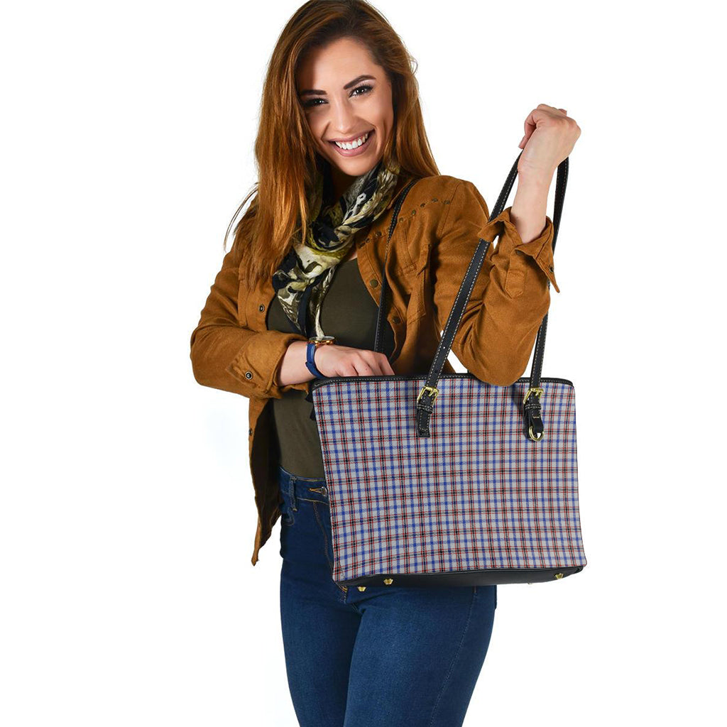 Boswell Tartan Leather Tote Bag - Tartan Vibes Clothing