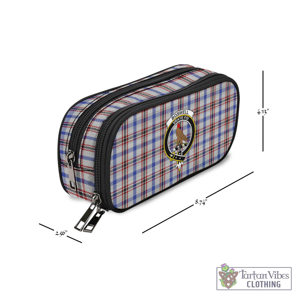 Boswell Tartan Pen and Pencil Case with Family Crest - Tartan Vibes Clothing