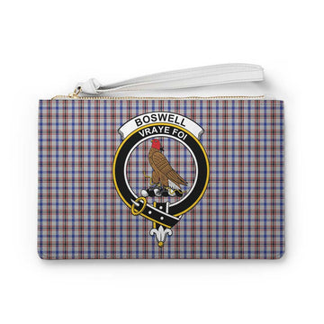 Tartan Vibes Clothing Boswell Family Crest Tartan Clutch Bag