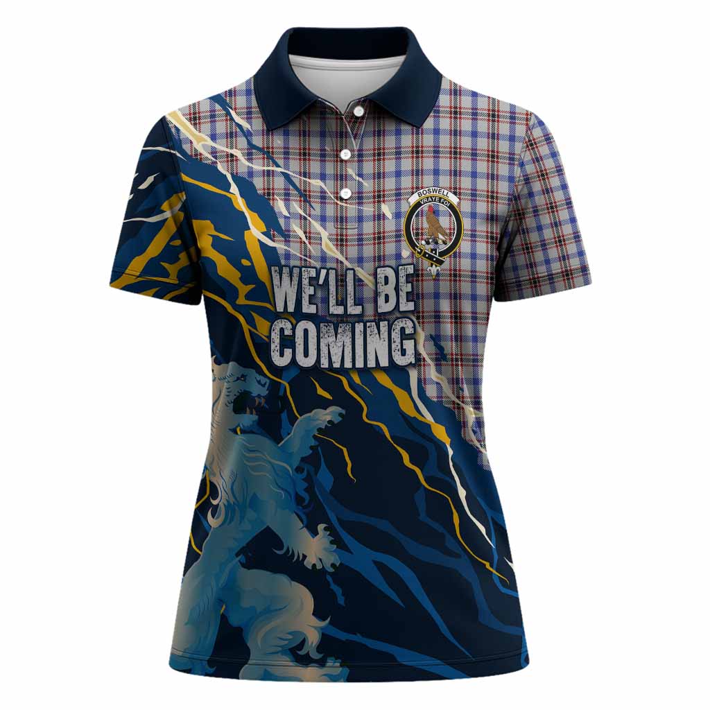 Boswell Scotland Tartan Women Polo Shirt WC2026 Football - We'll Be Coming