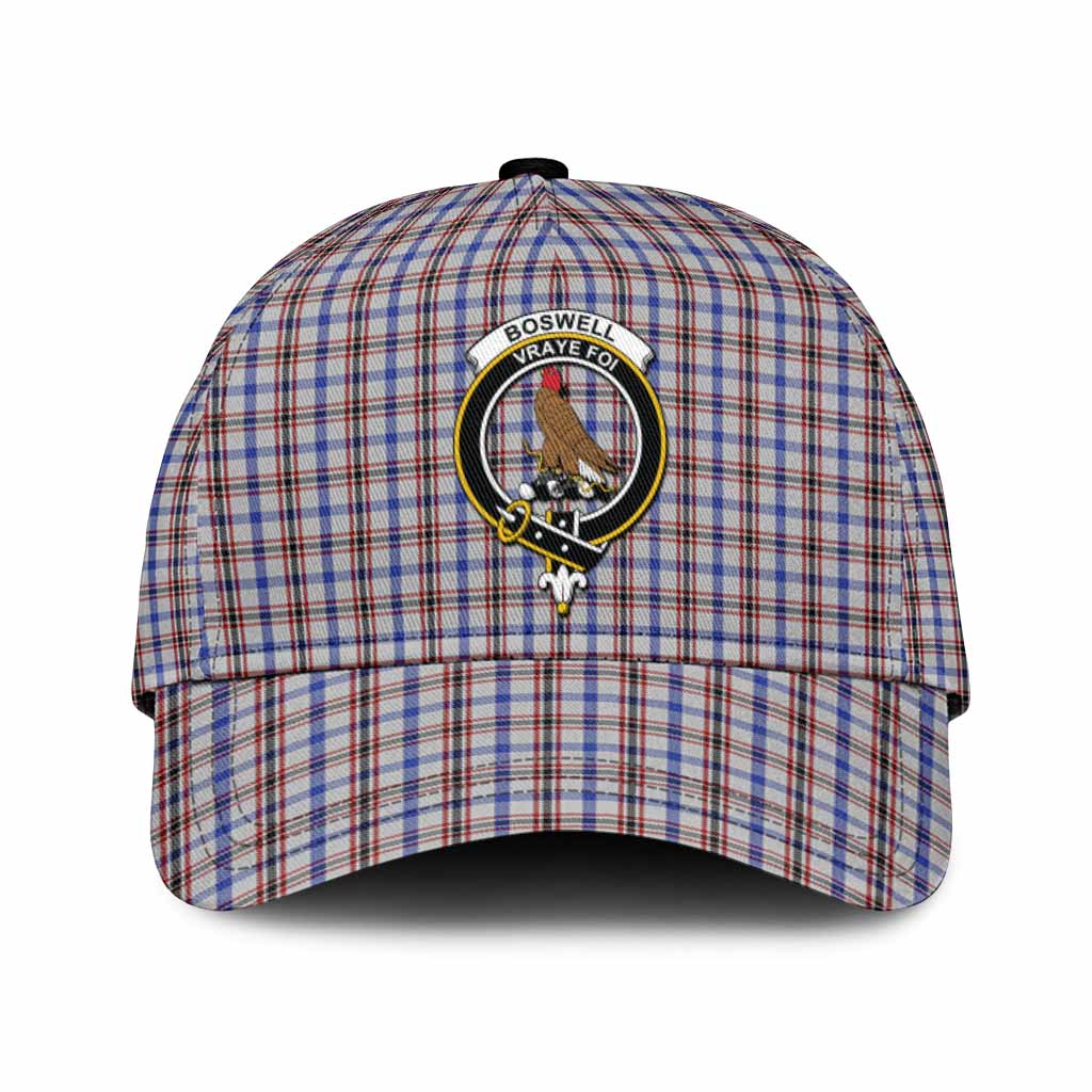 Boswell Tartan Classic Cap with Family Crest