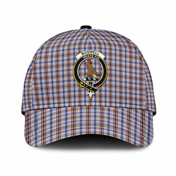Boswell Tartan Classic Cap with Family Crest