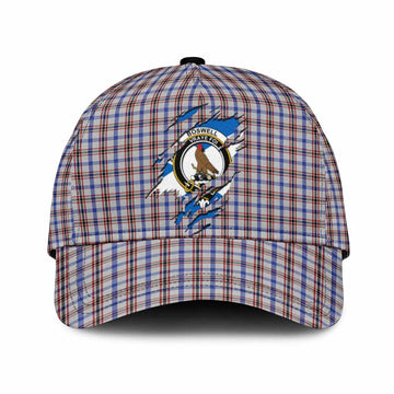 Boswell Tartan Classic Cap with Family Crest In Me Style