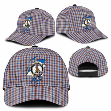 Boswell Tartan Classic Cap with Family Crest In Me Style