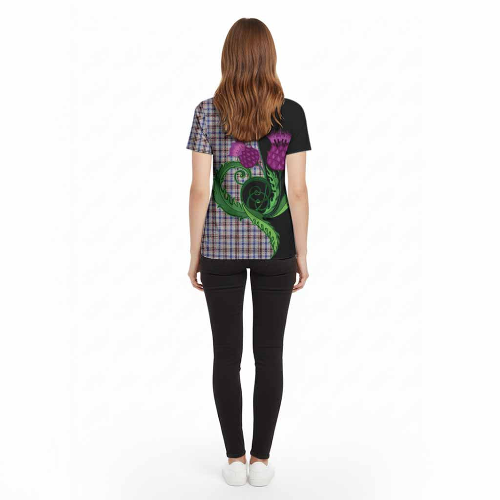 Boswell Tartan Cotton T-shirt Traditional Scottish Thistle