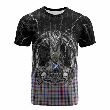 Boswell Tartan Crest Cotton T-shirt Celtic Odin's Raven Legacy