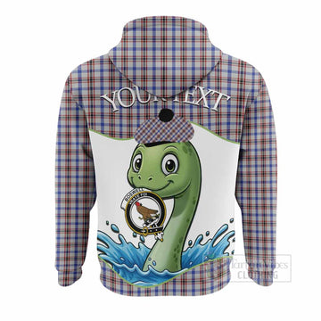 Boswell Tartan Crest Cute Nessie Hoodie Scottish Loch Ness Monster