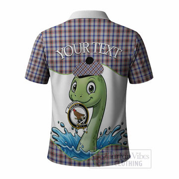 Boswell Tartan Crest Cute Nessie Polo Shirt Scottish Loch Ness Monster