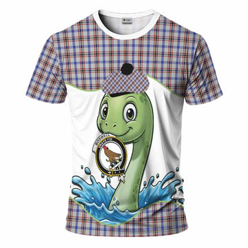 Boswell Tartan Crest Cute Nessie T-Shirt Scottish Loch Ness Monster