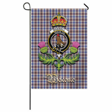 Boswell Tartan Family Crest Garden Flag Royal Thistle Welcome Style - Tartan Vibes Clothing