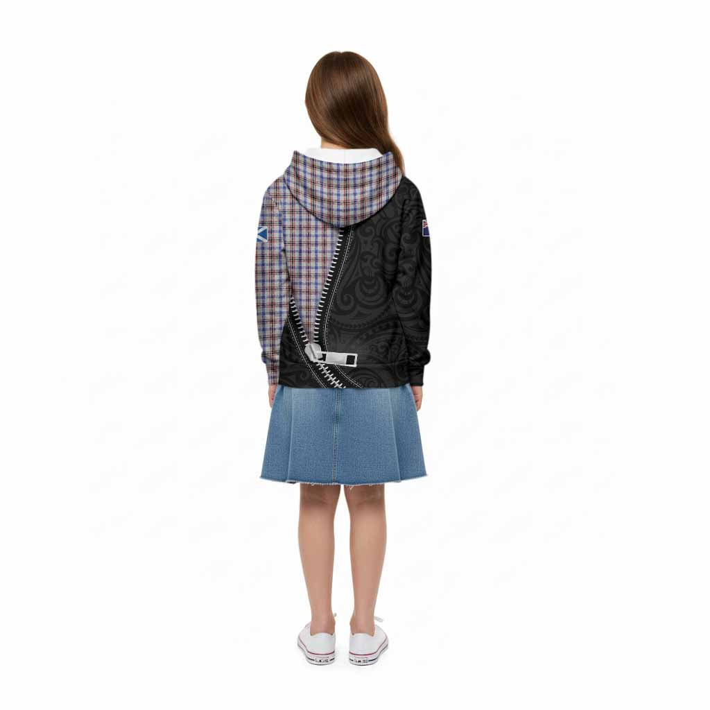 Boswell Tartan Kid Hoodie New Zealand Pattern Unique Zipper Stylized