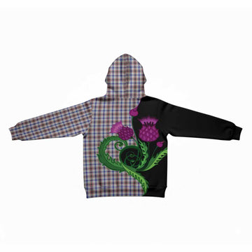 Boswell Tartan Kid Hoodie Traditional Scottish Thistle