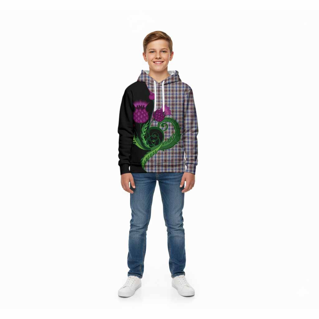 Boswell Tartan Kid Hoodie Traditional Scottish Thistle