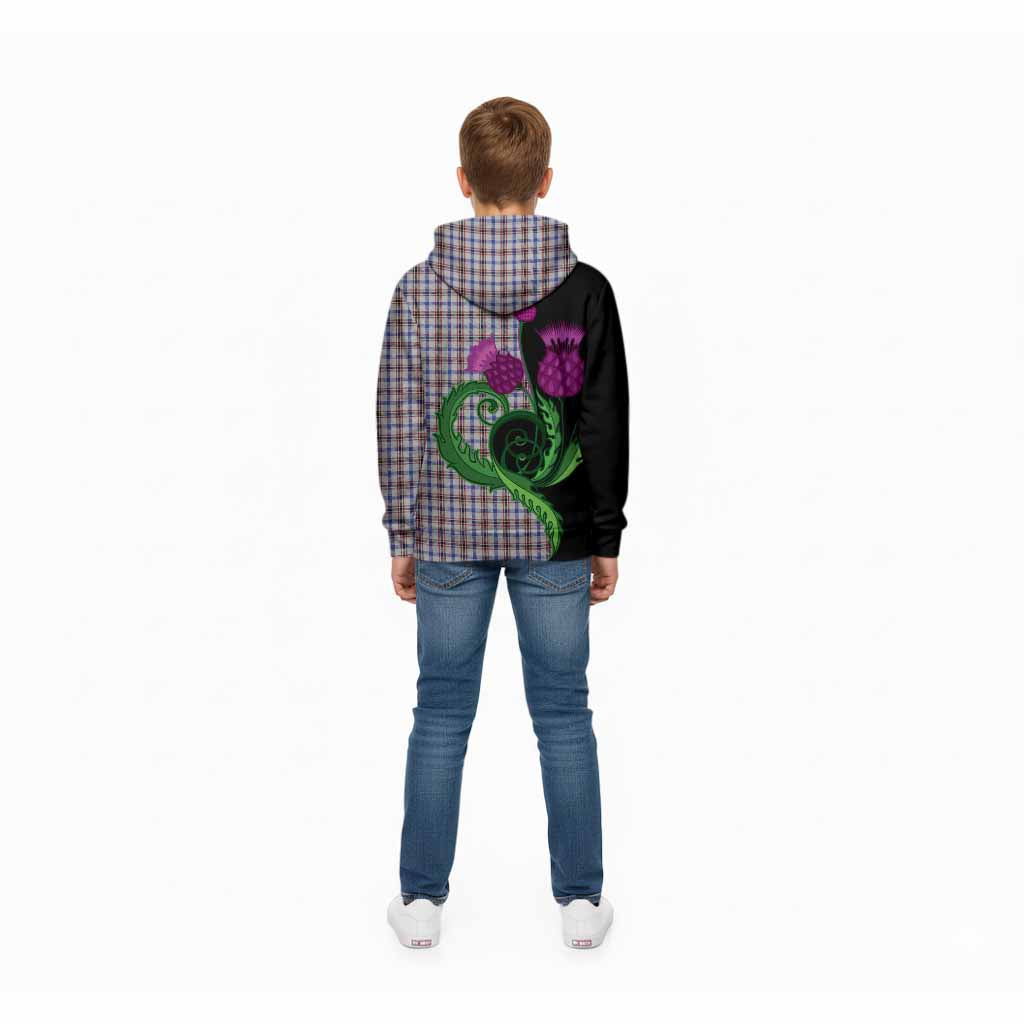 Boswell Tartan Kid Hoodie Traditional Scottish Thistle