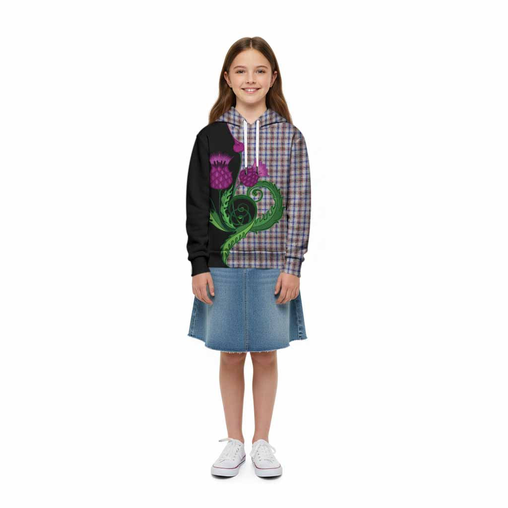 Boswell Tartan Kid Hoodie Traditional Scottish Thistle