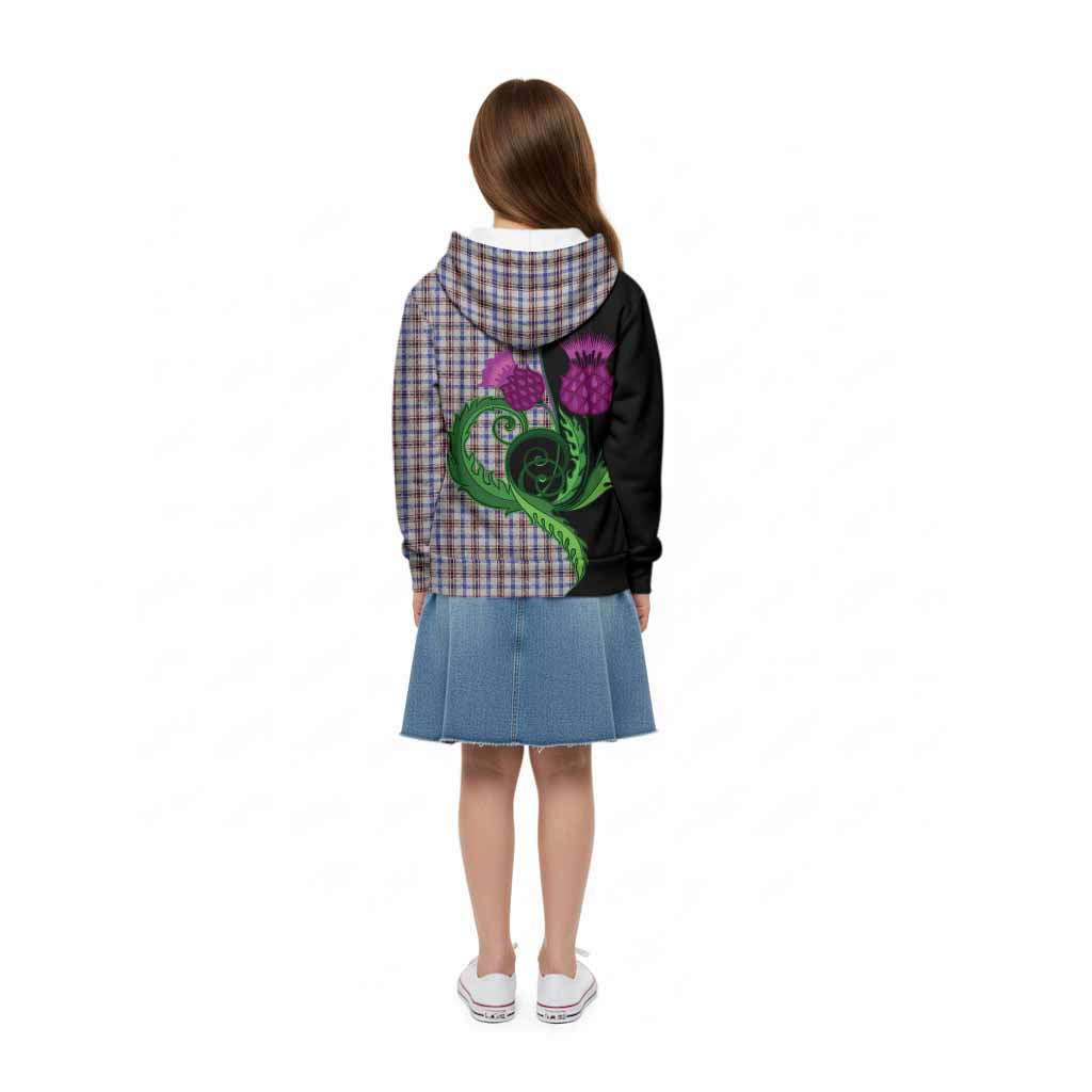 Boswell Tartan Kid Hoodie Traditional Scottish Thistle