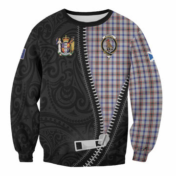 Boswell Tartan Sweatshirt New Zealand Pattern Unique Zipper Stylized