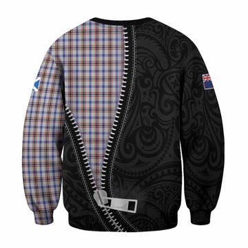 Boswell Tartan Sweatshirt New Zealand Pattern Unique Zipper Stylized