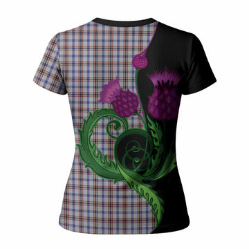 Boswell Tartan Women T shirt Traditional Scottish Thistle