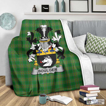 Boulger Irish Clan Tartan Blanket with Coat of Arms - Tartan Vibes Clothing