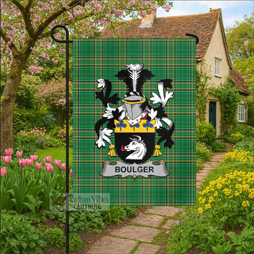 Boulger Irish Clan Tartan Flag with Coat of Arms