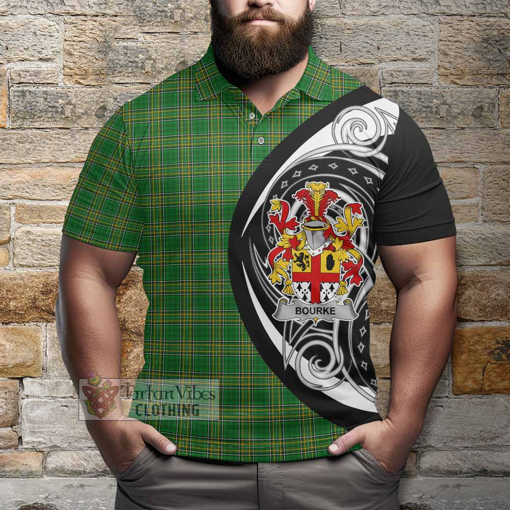 Bourke Irish Clan Polo Shirt Celtic Circle Style - Tartan Vibes Clothing