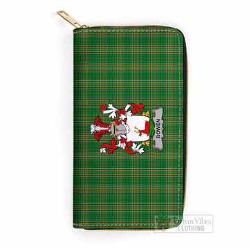 Bowen Irish Clan Tartan Women's Leather Wallet with Coat of Arms