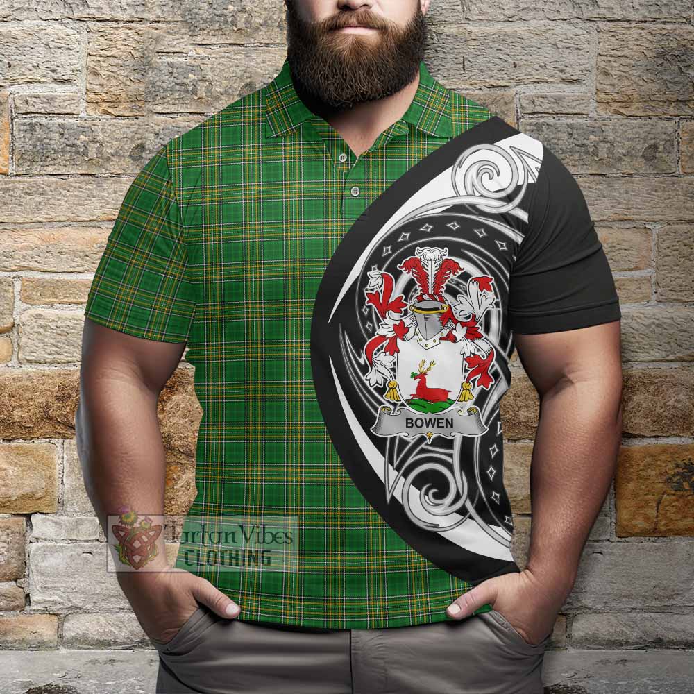Bowen Irish Clan Polo Shirt Celtic Circle Style - Tartan Vibes Clothing