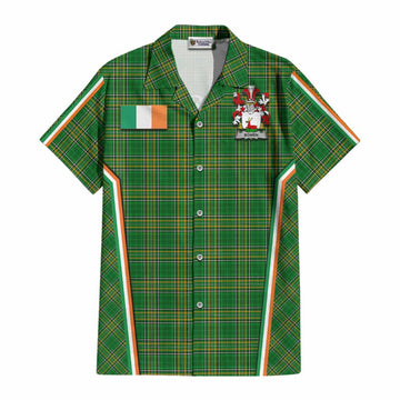 Bowen Irish Clan Coat of Arm Tartan Cotton Hawaiian Shirt Flag Style