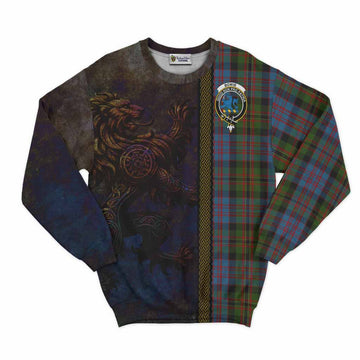 Bowie Tartan Family Crest Sweatshirt Alba Gu Brath Be Brave Lion Ancient Style Unisex - Tartan Vibes Clothing