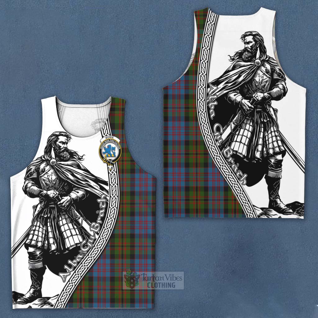 Bowie Tartan Clan Crest Men's Tank Top with Highlander Warrior Celtic Style Men - Tartan Vibes Clothing