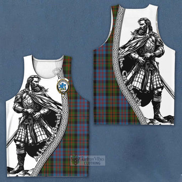 Bowie Tartan Clan Crest Men's Tank Top with Highlander Warrior Celtic Style Men - Tartan Vibes Clothing