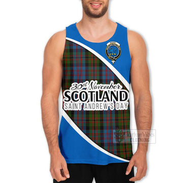 Bowie Family Crest Tartan Men's Tank Top Celebrate Saint Andrew's Day in Style Men - Tartan Vibes Clothing