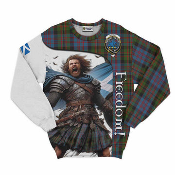 Bowie Crest Tartan Sweatshirt Inspired by the Freedom of Scottish Warrior Unisex - Tartan Vibes Clothing