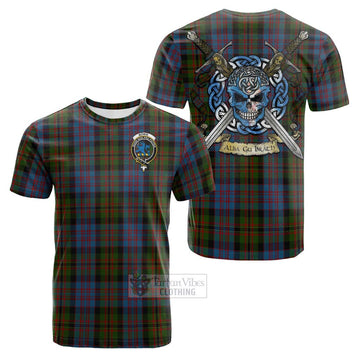 Bowie Tartan Cotton T-shirt with Family Crest Celtic Skull Style Kid's Shirt - Tartan Vibes Clothing