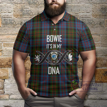 Bowie Tartan Polo Shirt with Family Crest DNA In Me Style Kid - Tartan Vibes Clothing