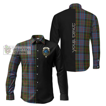 Bowie Tartan Long Sleeve Button Shirt with Family Crest and Half Of Me Style Men's Shirt S - Tartanvibesclothing Shop
