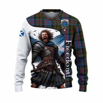 Bowie Crest Tartan Knitted Sweater Inspired by the Freedom of Scottish Warrior Unisex - Tartan Vibes Clothing