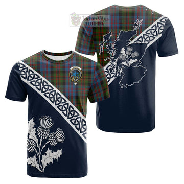 Bowie Tartan Cotton T-shirt Featuring Thistle and Scotland Map Kid's Shirt - Tartan Vibes Clothing